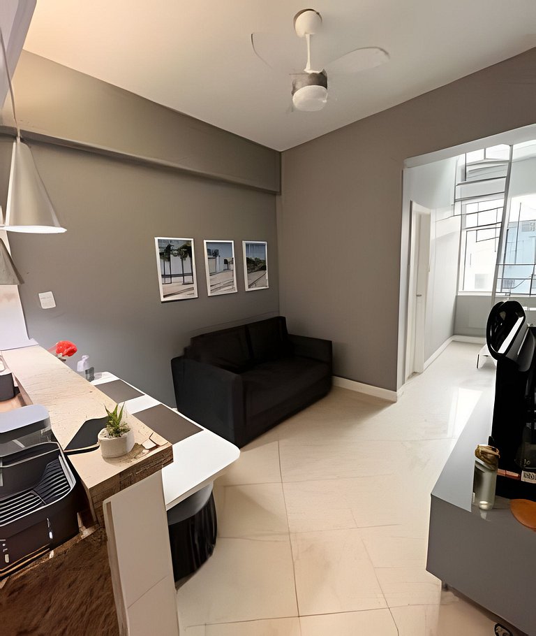 Duplex Copacabana com área aberta - 1 a 8 pessoas