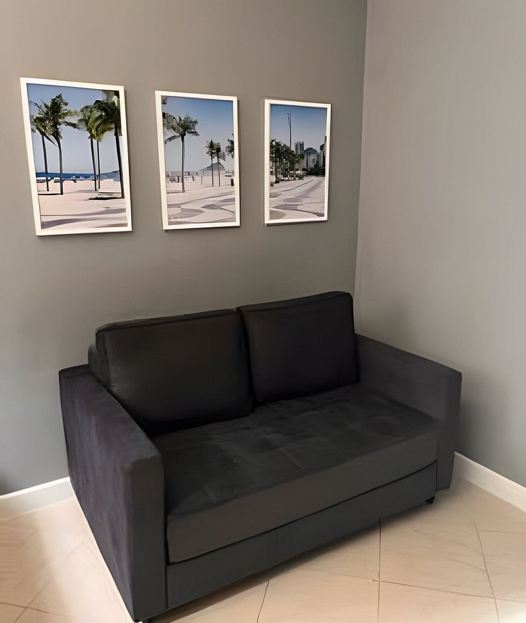 Duplex Copacabana com área aberta - 1 a 8 pessoas