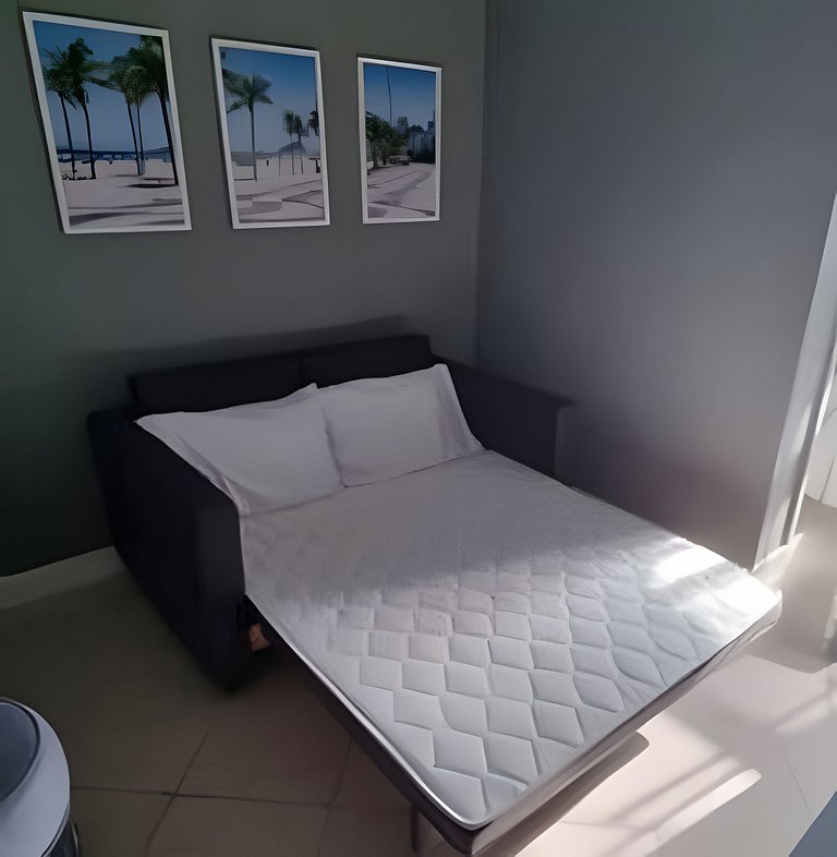 Duplex Copacabana com área aberta - 1 a 8 pessoas