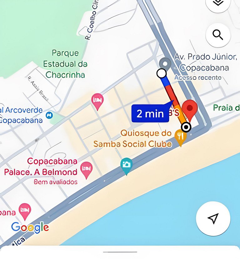 Duplex Copacabana com área aberta - 1 a 8 pessoas